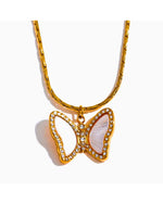 Load image into Gallery viewer, Colar Borboleta Aurora Dourada
