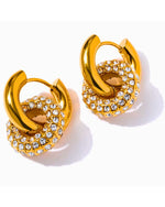 Load image into Gallery viewer, Brincos Huggie Zirconia
