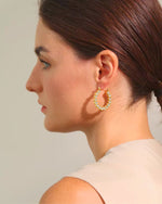 Load image into Gallery viewer, Brinco Argola Hollow Zircônia
