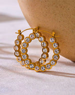 Load image into Gallery viewer, Brinco Argola Hollow Zircônia
